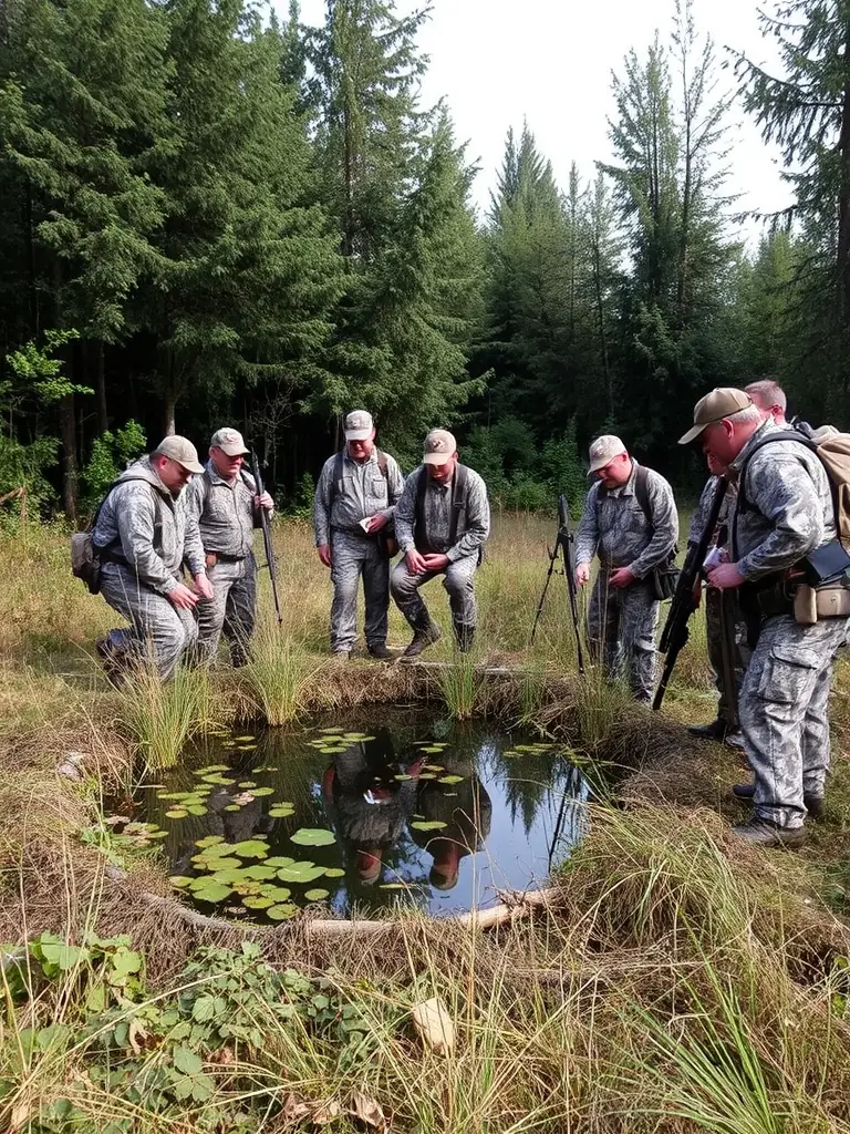 Members of SOCIETE DE CHASSE DE SAINS participating in a community event, promoting responsible hunting and conservation.
